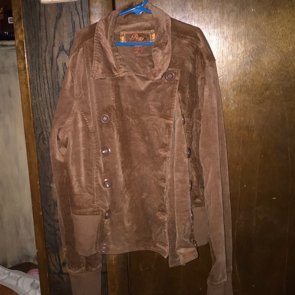 Plugg Corduroy Brown Jacket - Picture 2 of 3